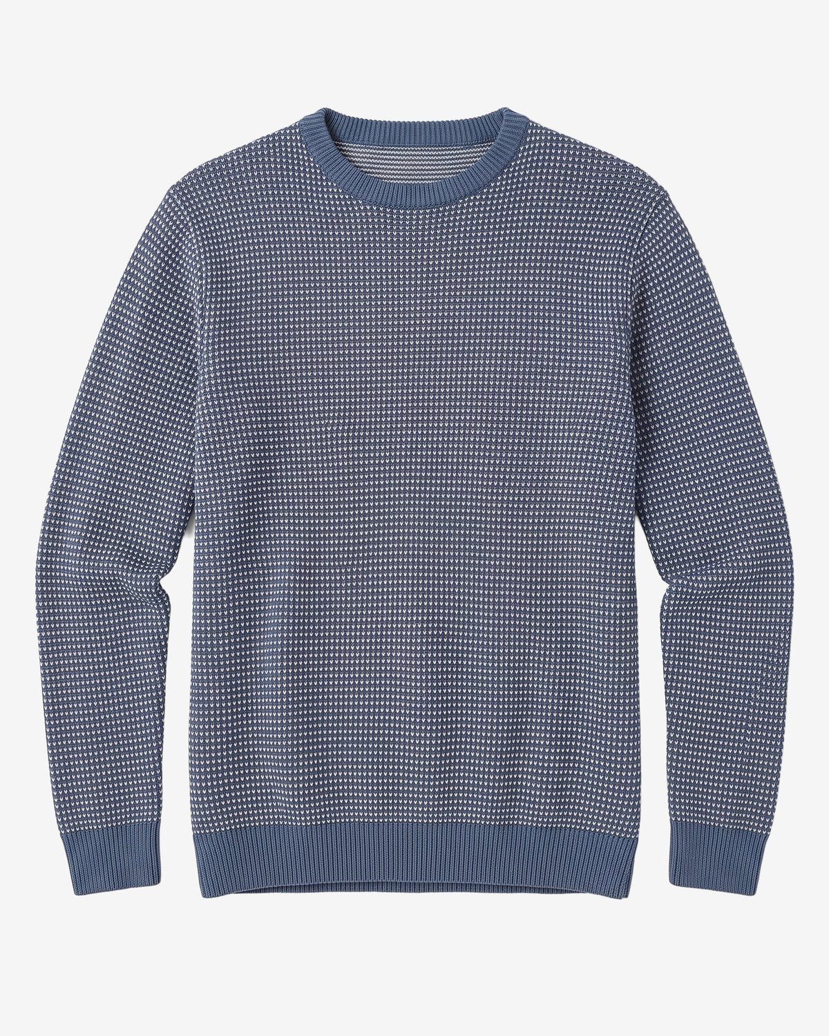 KnowledgeCotton Apparel - MEN Jacquard crew neck sweater Knits 1412 Night Sky