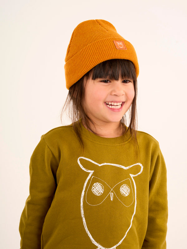 KnowledgeCotton Apparel - YOUNG Kids Wool beanie Hats 1365 Desert Sun