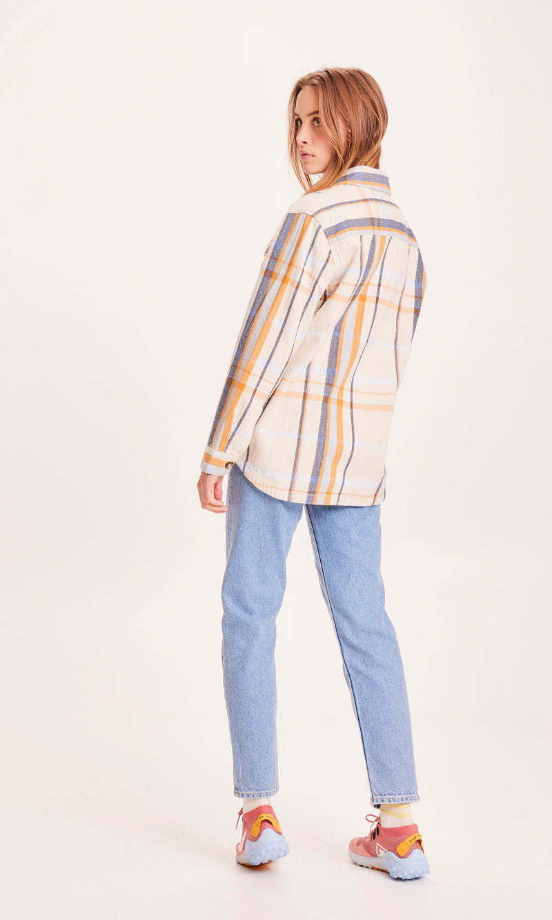 KnowledgeCotton Apparel - WMN LILLIAN check overshirt Overshirts 9999 Item Colour