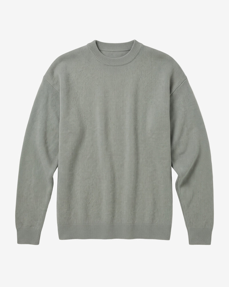 KnowledgeCotton Apparel - WMN Lambswool crew neck sweater Knits 1396 Lily Pad