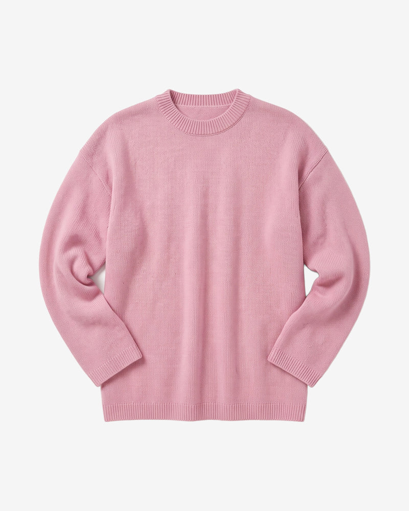 KnowledgeCotton Apparel - WMN Lambswool crew neck sweater Knits 1503 Orchid Haze