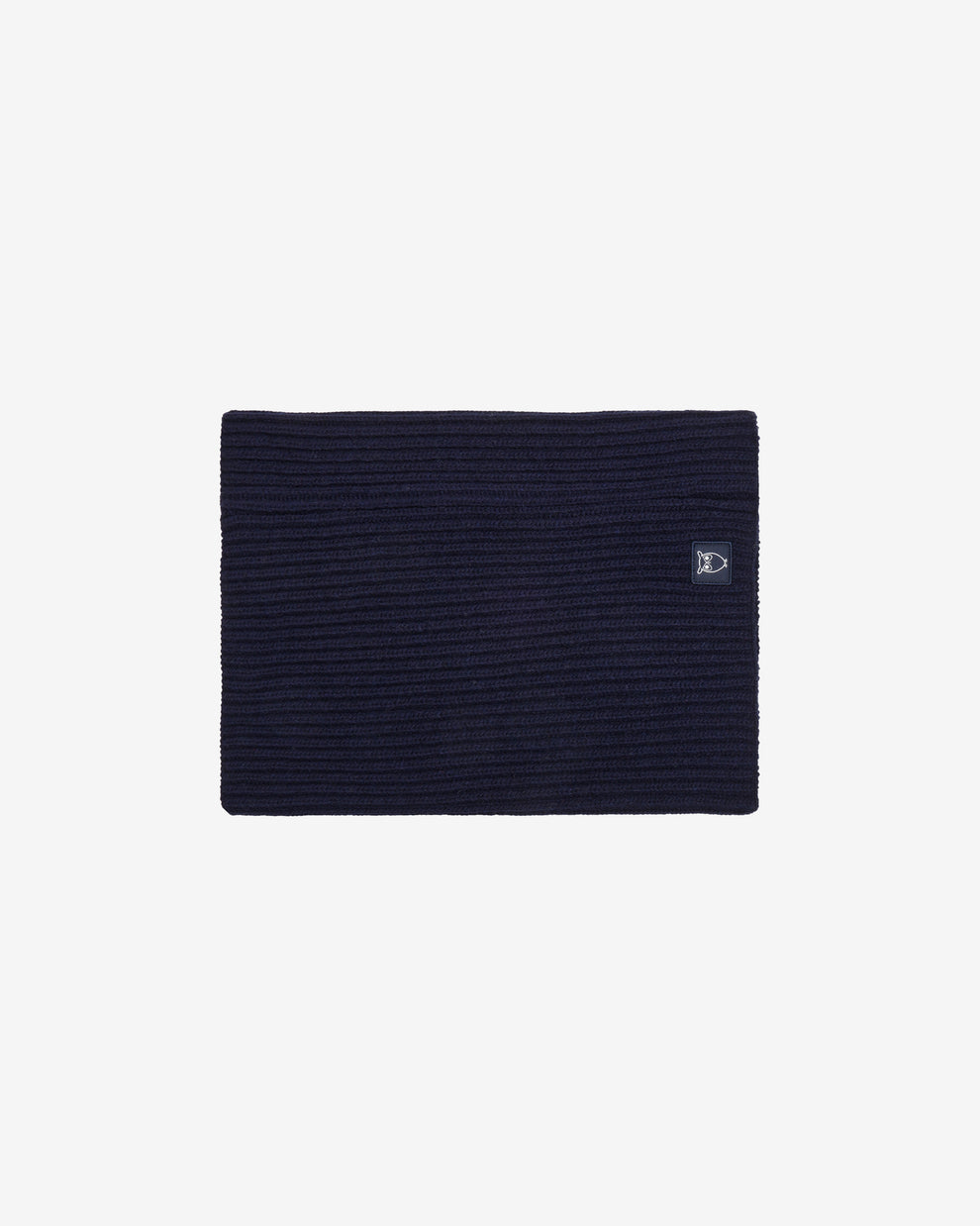 KnowledgeCotton Apparel - UNI Lambswool rib snood Scarfs 1001 Total Eclipse