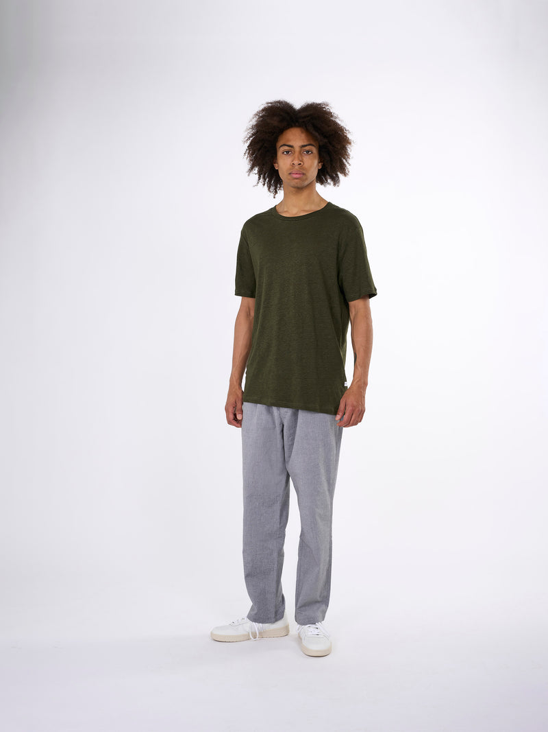KnowledgeCotton Apparel - MEN Linen t-shirt T-shirts 1090 Forrest Night