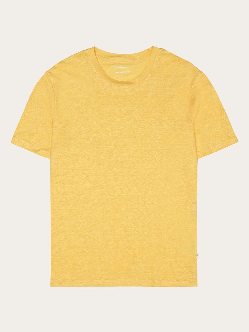 KnowledgeCotton Apparel - MEN Linen t-shirt T-shirts 1482 Yarrow