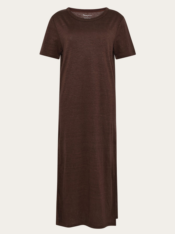 Linen t-shirt dress - Shaved Chocolate