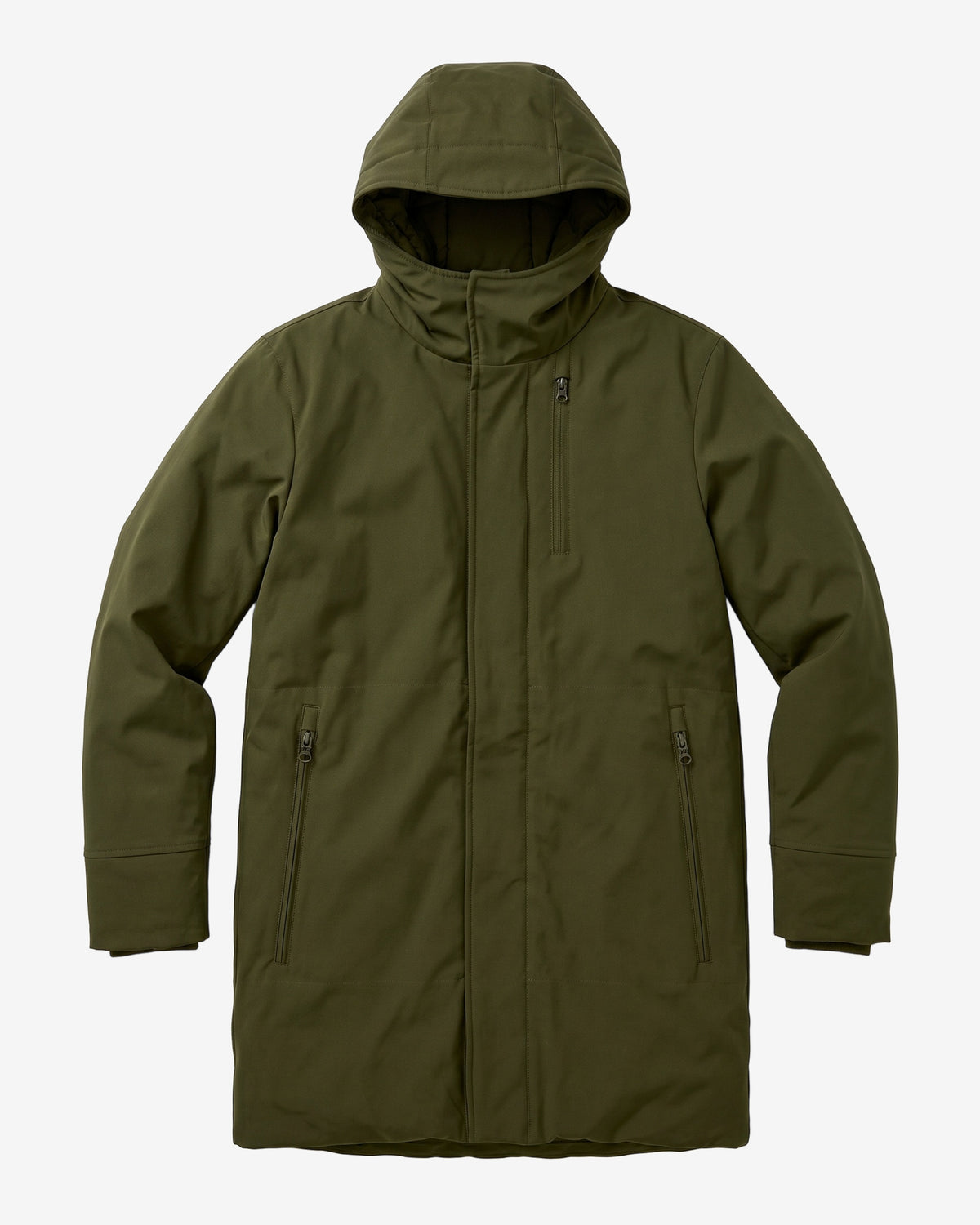 KnowledgeCotton Apparel - MEN Long soft shell jacket CLIMATE SHELL™ Jackets 1090 Forest Night