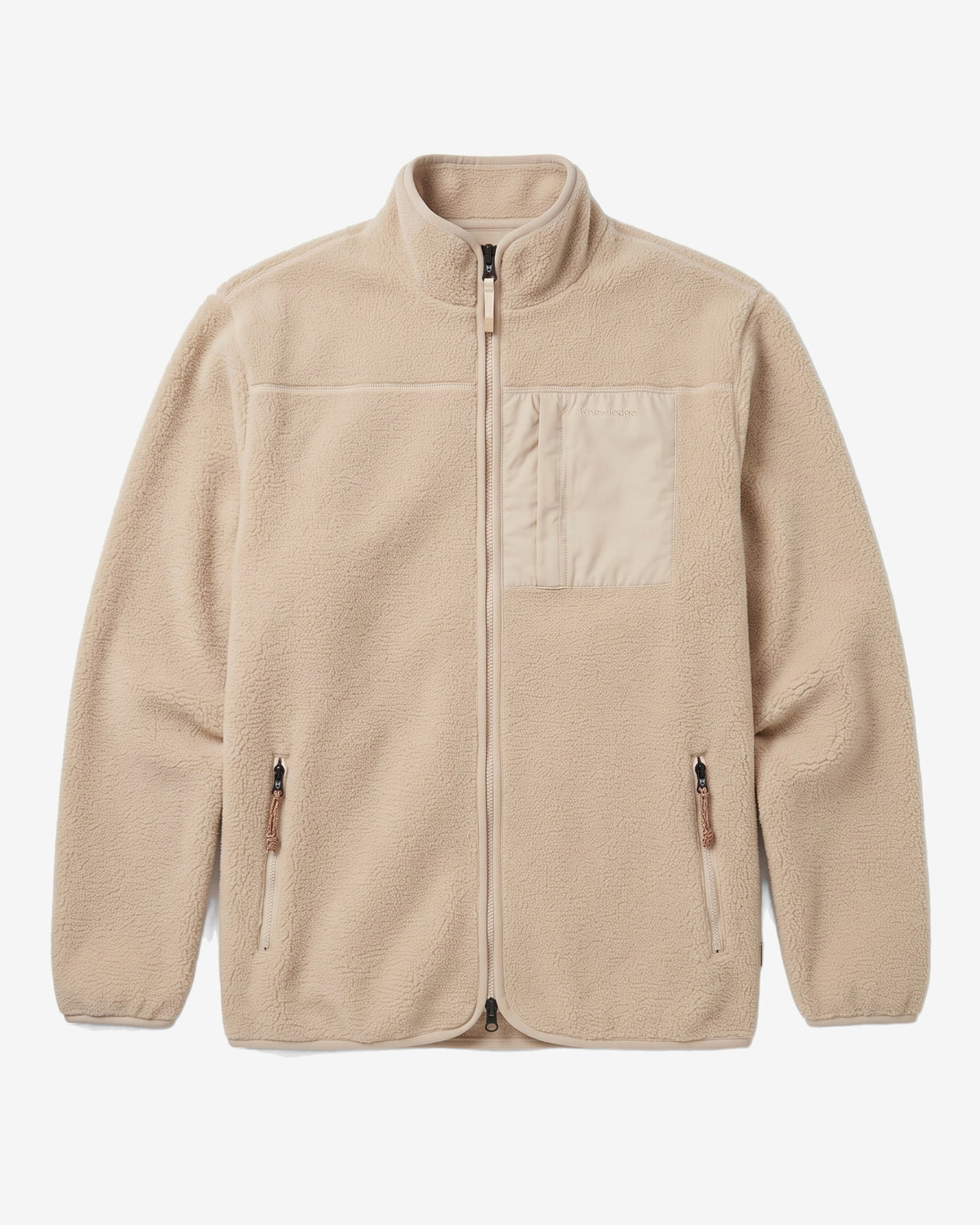 KnowledgeCotton Apparel - MEN Loose Fit Zip Fleece Fleeces 1228 Light feather gray