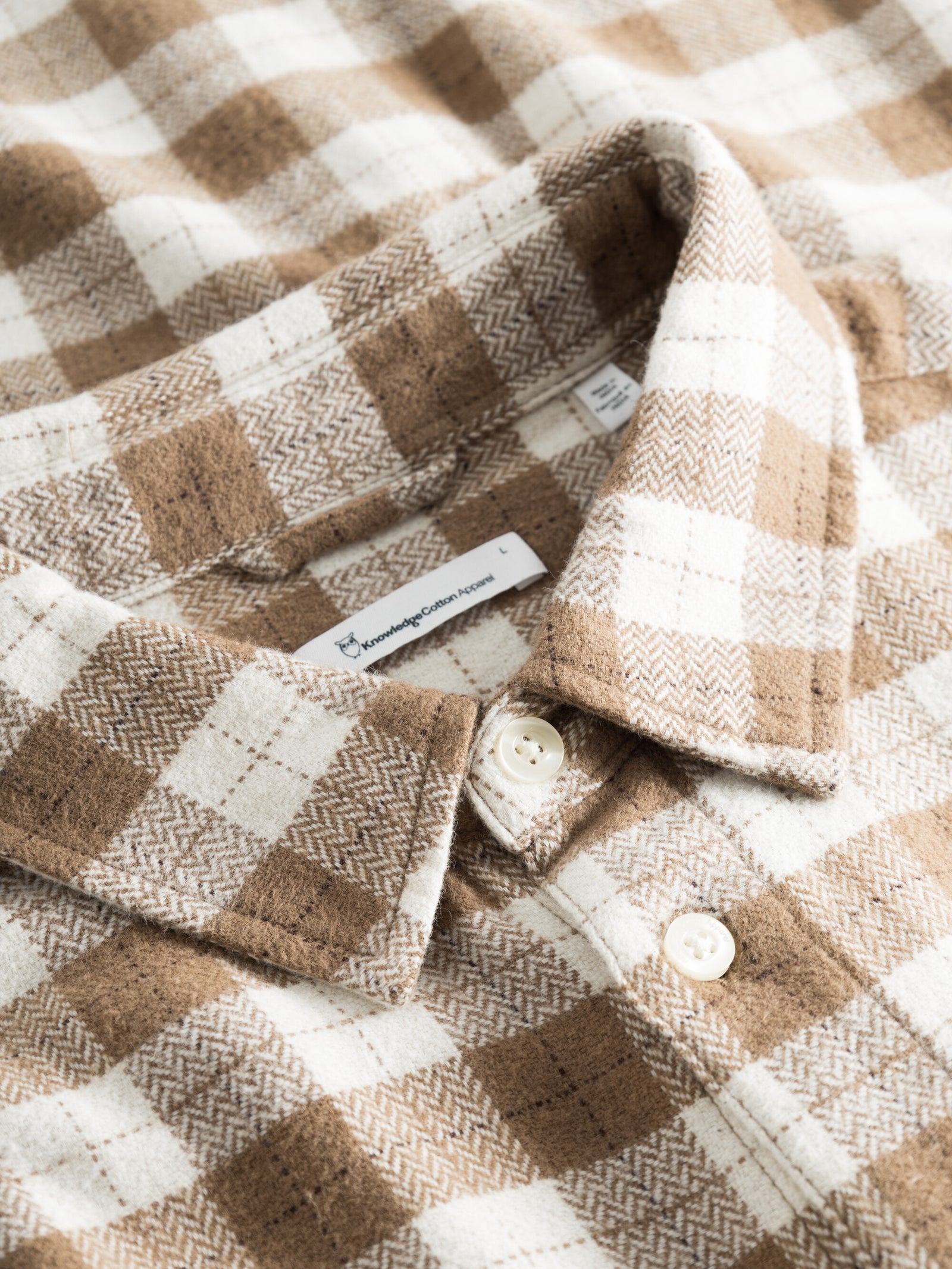 【U LAN】May Loose Fit Checkered Shirt Loose fit checkered shirt - Beige check – KnowledgeCotton