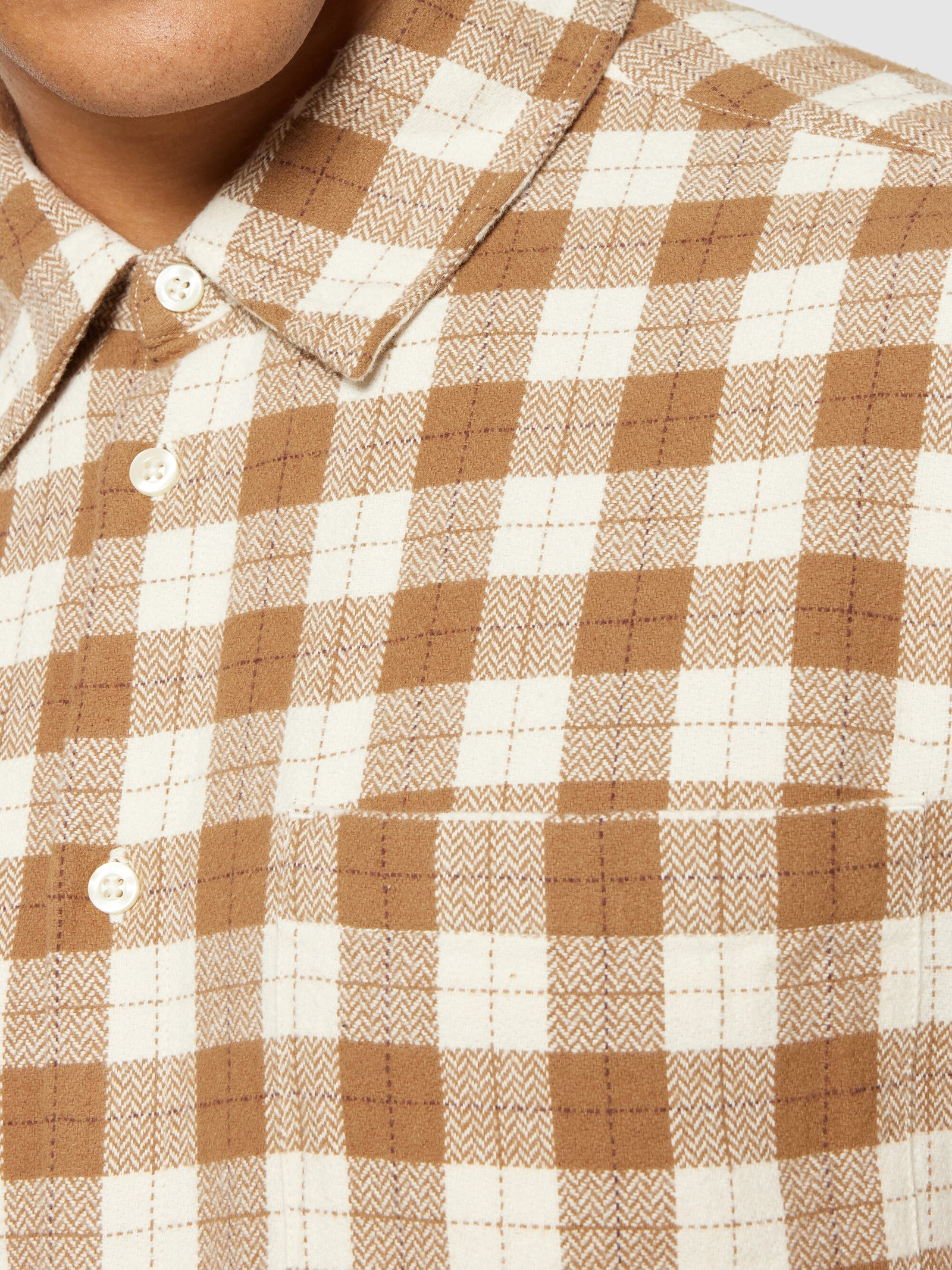 【U LAN】May Loose Fit Checkered Shirt Loose fit checkered shirt - Beige check – KnowledgeCotton