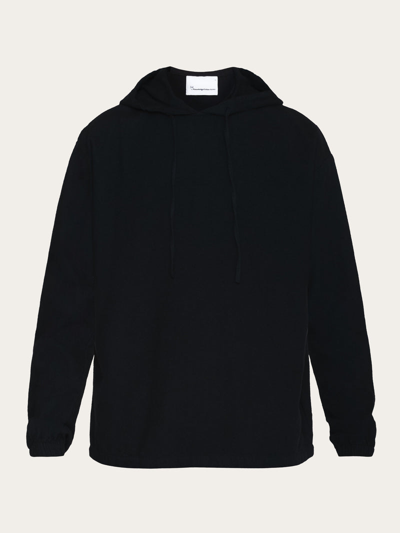 KnowledgeCotton Apparel - MEN Loose fit flannel hood sweat - GOTS/Vegan Shirts 1412 Night Sky