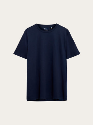 KnowledgeCotton Apparel - MEN Mercerized t-shirt T-shirts 1412 Night Sky