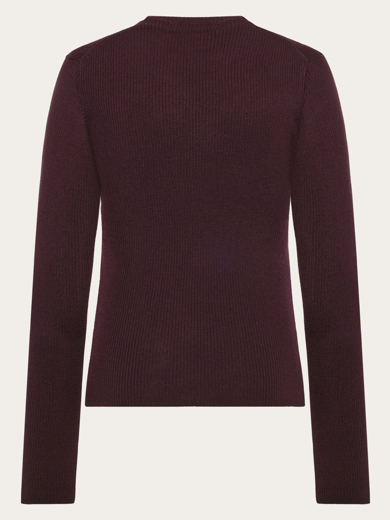 KnowledgeCotton Apparel - WMN Merino Wool Rib Knit RWS Knits 1281 Fig