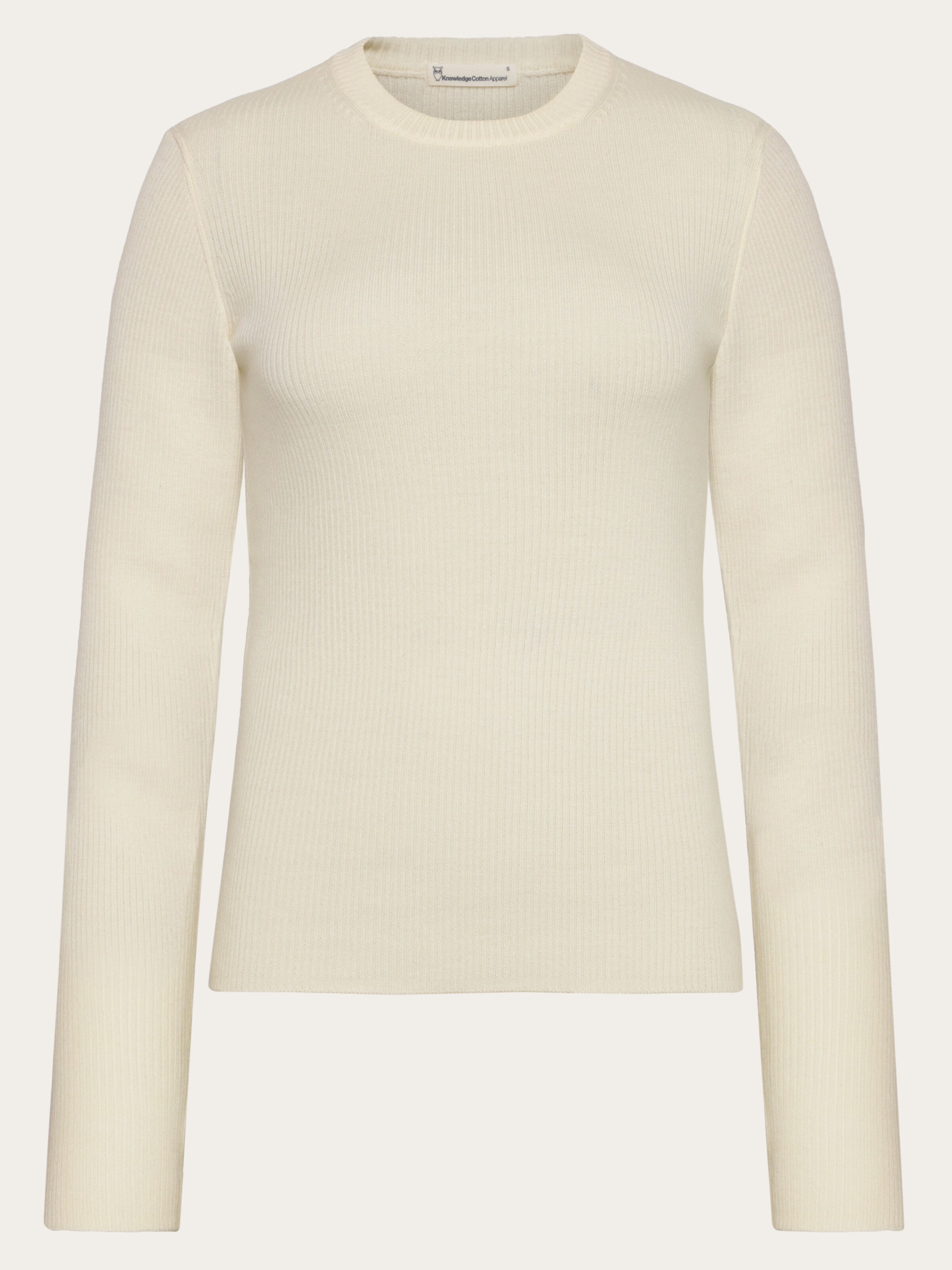 Merino Wool Rib Knit RWS - Egret