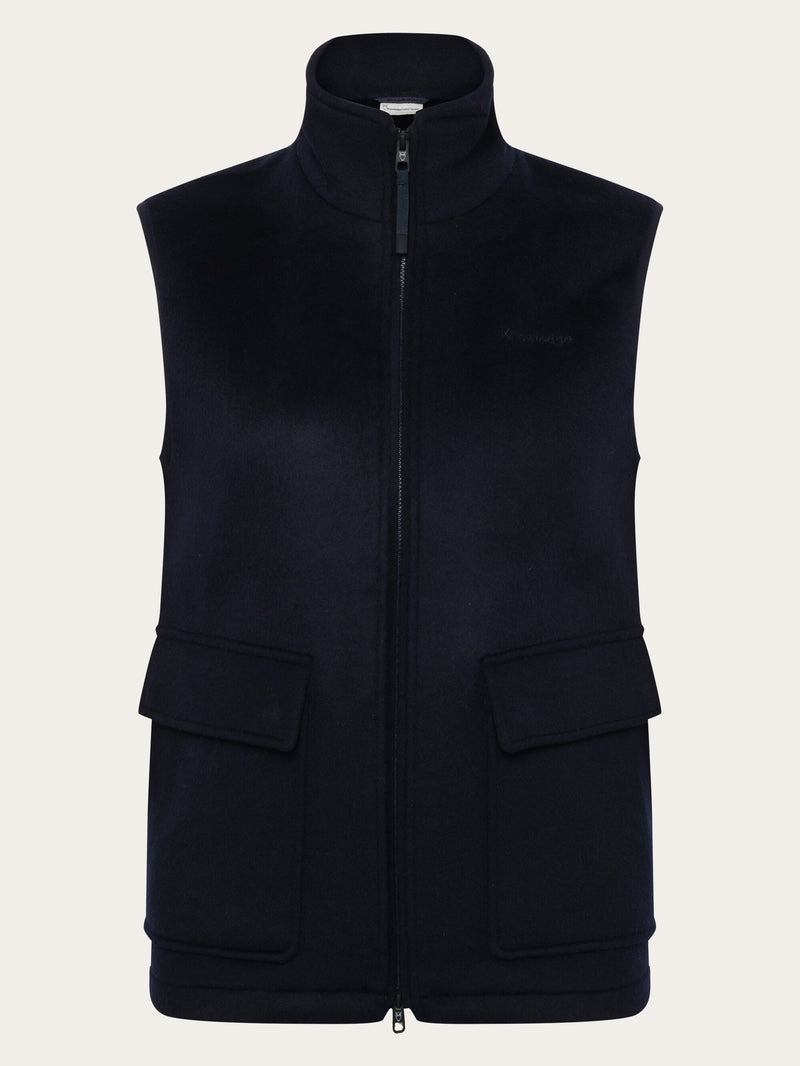 KnowledgeCotton Apparel - UNI Merino Wool Vest - GRS Vests 1412 Night Sky