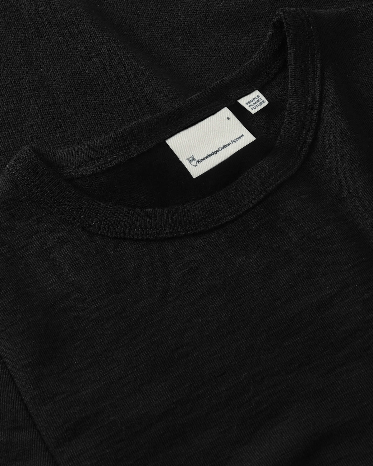 KnowledgeCotton Apparel - WMN Merino rib long sleeve t-shirt Long Sleeves 1300 Black Jet