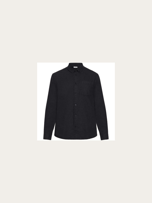 KnowledgeCotton Apparel - MEN Merino shirt Shirts 1412 Night Sky