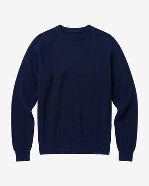 KnowledgeCotton Apparel - MEN O-neck merino wool rib knit Knits 1001 Total Eclipse