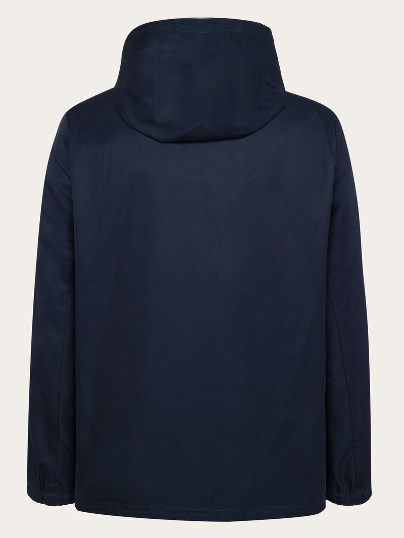 KnowledgeCotton Apparel - UNI Organic Cotton Canvas Anorak Jacket GOTS/Vegan Jackets 1001 Total Eclipse
