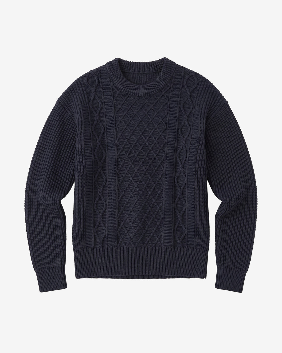 KnowledgeCotton Apparel - WMN Organic Cotton Crew Neck - Regenerative Organic Certified™ - GOTS/Vegan Knits 1412 Night Sky