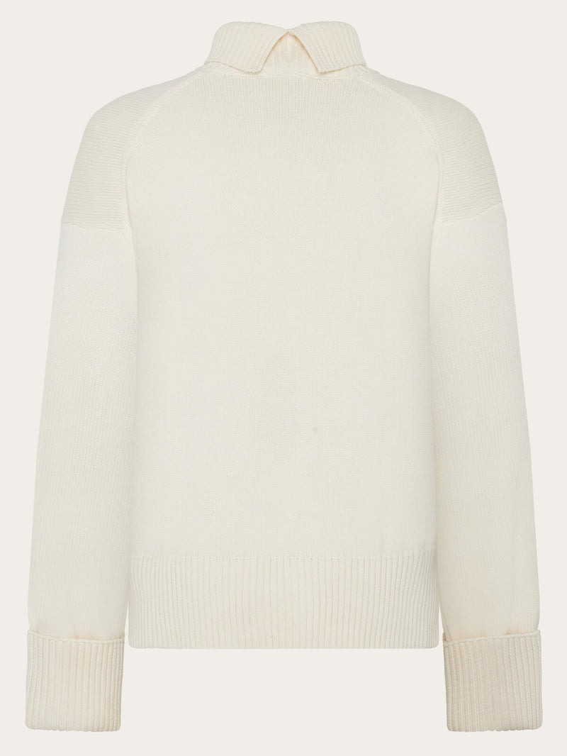KnowledgeCotton Apparel - WMN Organic Cotton Crew Neck - Regenerative Organic Certified™ - GOTS/Vegan Knits 1387 Egret