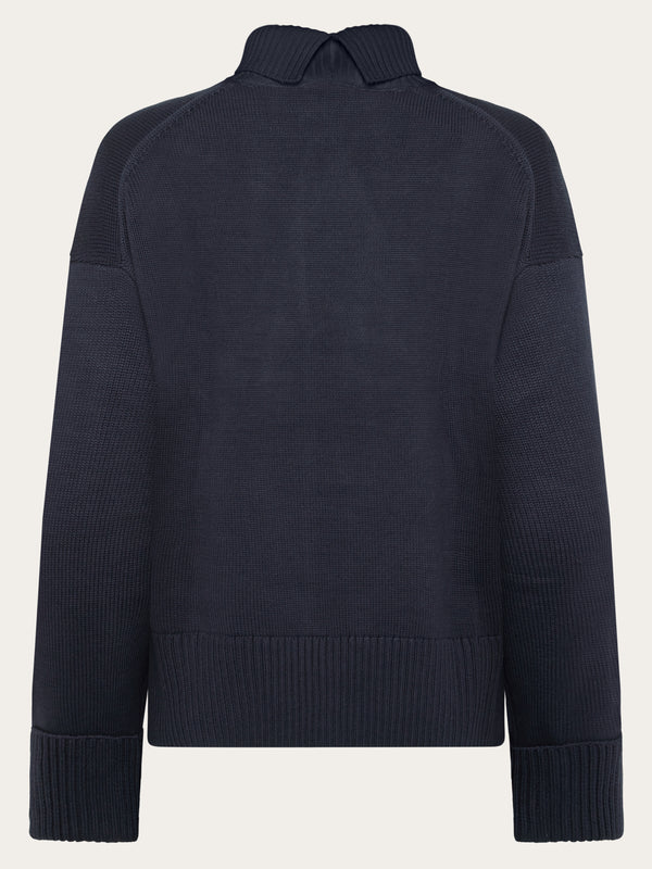 KnowledgeCotton Apparel - WMN Organic Cotton Crew Neck - Regenerative Organic Certified™ - GOTS/Vegan Knits 1412 Night Sky