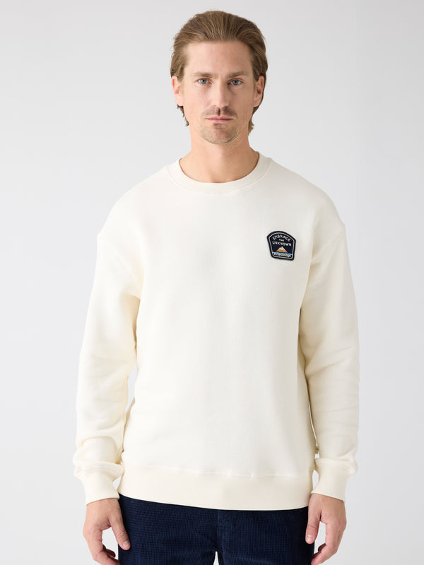 KnowledgeCotton Apparel - MEN Organic Cotton Crew Neck GOTS Sweats 1387 Egret