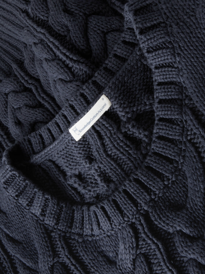 KnowledgeCotton Apparel - WMN Organic Cotton Crew Neck Vest - Regenerative Organic Certified™ - GOTS/Vegan Knits 1412 Night Sky