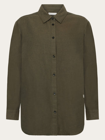 KnowledgeCotton Apparel - WMN Organic Cotton Flannel Shirt GOTS Shirts 1090 Forrest Night