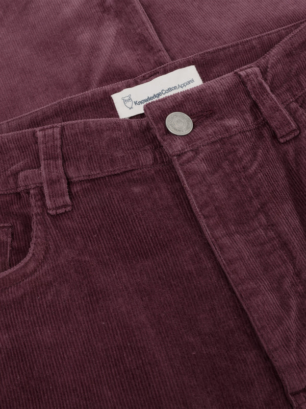 KnowledgeCotton Apparel - WMN Organic Cotton Gale Corduroy Pants GOTS Pants 1281 Fig