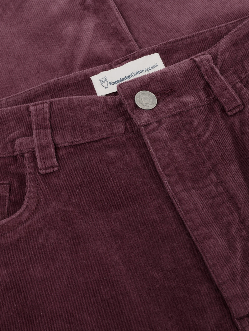 KnowledgeCotton Apparel - WMN Organic Cotton Gale Corduroy Pants GOTS Pants 1281 Fig