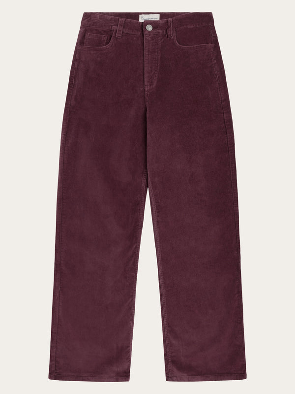 KnowledgeCotton Apparel - WMN Organic Cotton Gale Corduroy Pants GOTS Pants 1281 Fig