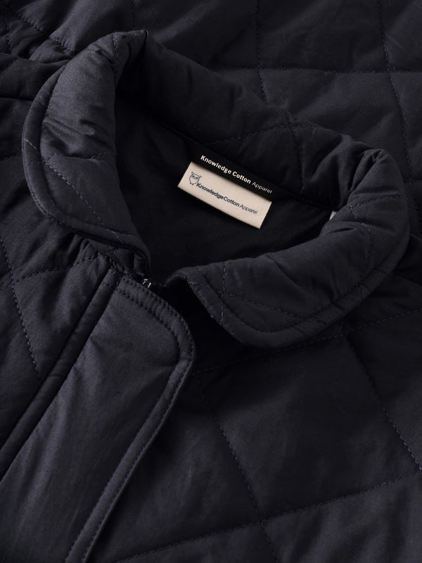 KnowledgeCotton Apparel - WMN Organic Cotton Padded Overshirt OCS Jackets 1412 Night Sky