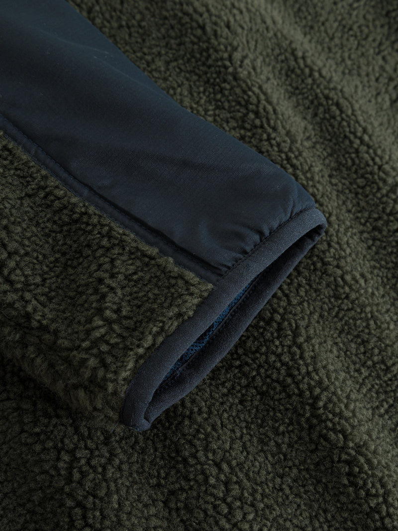 KnowledgeCotton Apparel - MEN Oversized teddy jacket Fleeces 1090 Forrest Night
