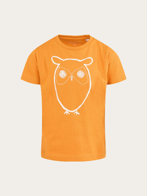 KnowledgeCotton Apparel - YOUNG Owl t-shirt T-shirts 1365 Desert Sun