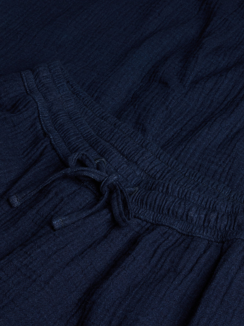 KnowledgeCotton Apparel - WMN POSEY Organic Cotton Dobby Pant GOTS/Vegan Pants 1483 Indigo