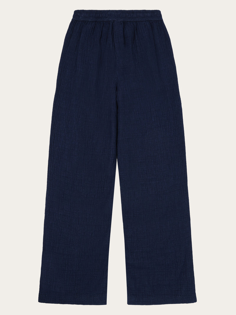 KnowledgeCotton Apparel - WMN POSEY Organic Cotton Dobby Pant GOTS/Vegan Pants 1483 Indigo