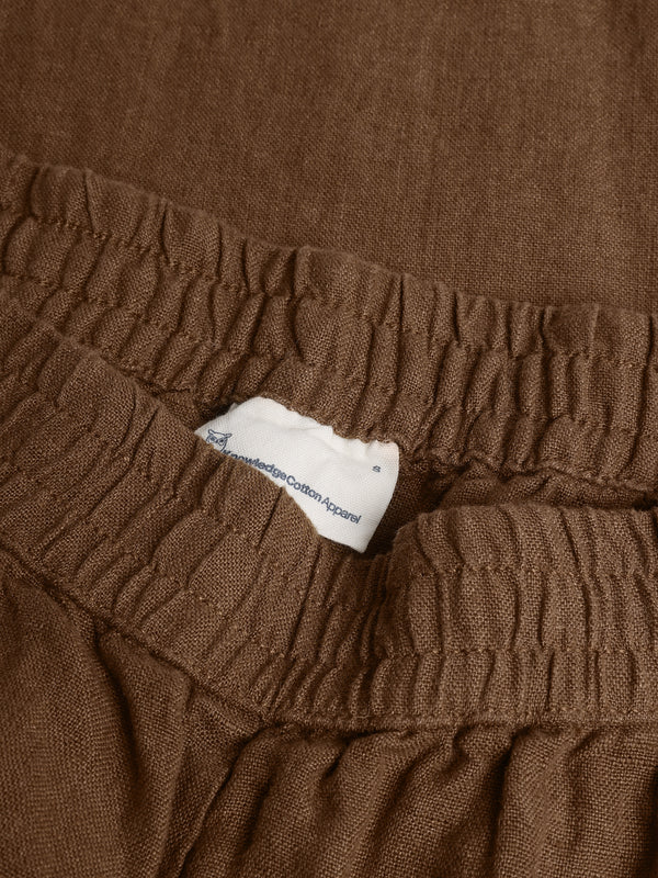 KnowledgeCotton Apparel - WMN POSEY wide mid-rise linen pants - GOTS/Vegan Pants 1019 Tuffet