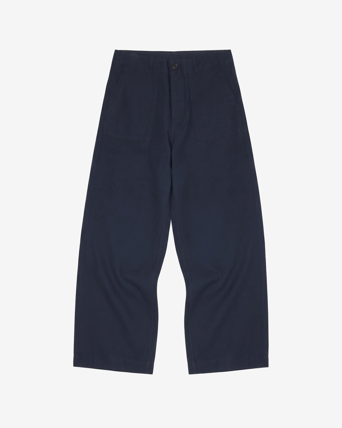 KnowledgeCotton Apparel - WMN POSEY wide slub pants Pants 1001 Total Eclipse