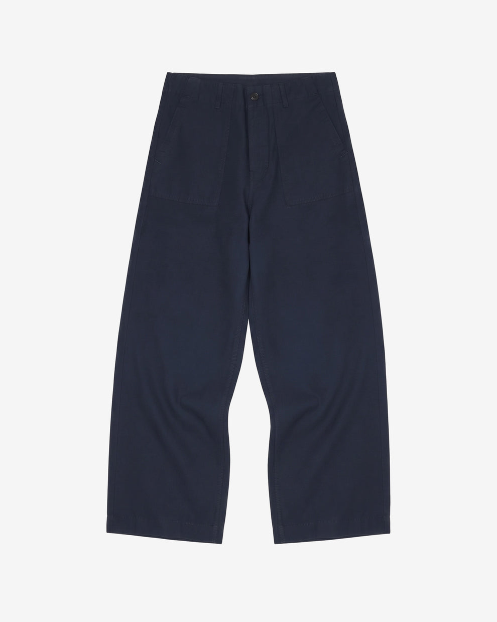 KnowledgeCotton Apparel - WMN POSEY wide slub pants Pants 1001 Total Eclipse