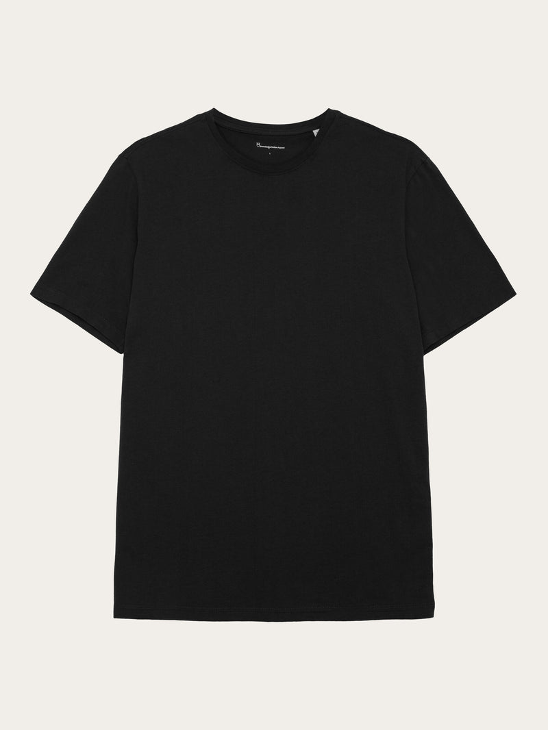 KnowledgeCotton Apparel - MEN Pajamas set with t-shirt & shorts - GOTS/ Vegan Homewear 1300 Black Jet