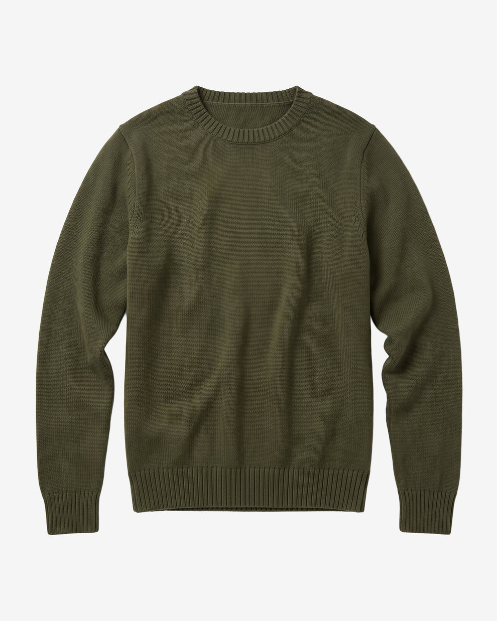 KnowledgeCotton Apparel - MEN Plain knitted crew neck Knits 1090 Forest Night