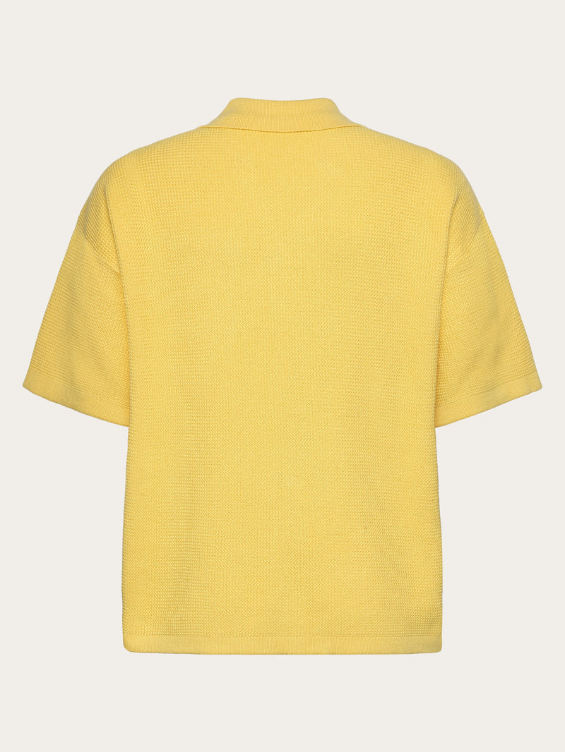 KnowledgeCotton Apparel - WMN Racking stitch short sleeved shirt - Regenerative Organic Certified™ - GOTS/Vegan Knits 1482 Yarrow