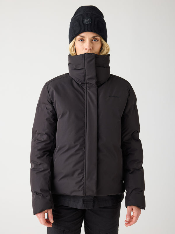 KnowledgeCotton Apparel - WMN Recycled Insulation Jacket GRS Jackets 1300 Black Jet
