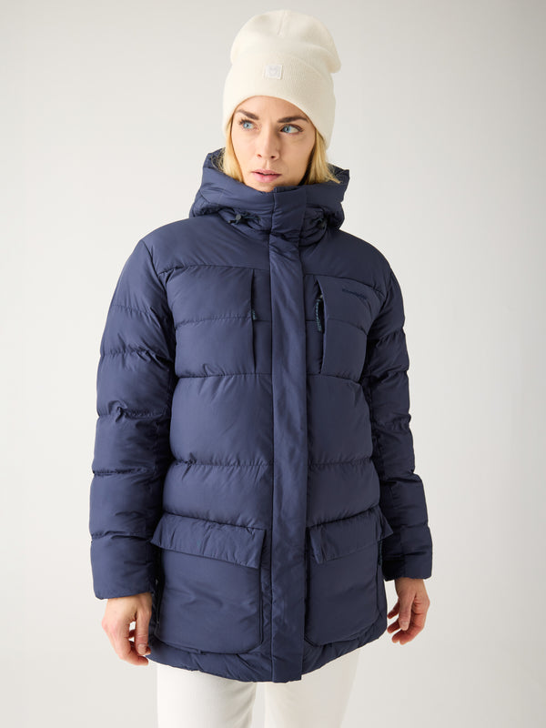 KnowledgeCotton Apparel - WMN Recycled Puffer Jacket GRS Jackets 1412 Night Sky