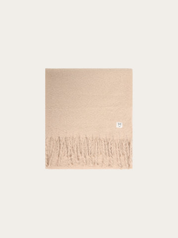 KnowledgeCotton Apparel - UNI Recycled fringe scarf Scarfs 1228 Light feather gray