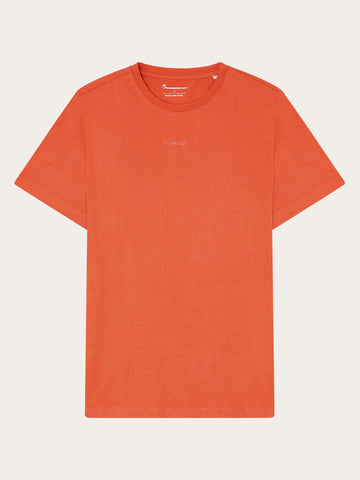 KnowledgeCotton Apparel - MEN Chest embroidery t-shirt T-shirts 1481 Langoustino