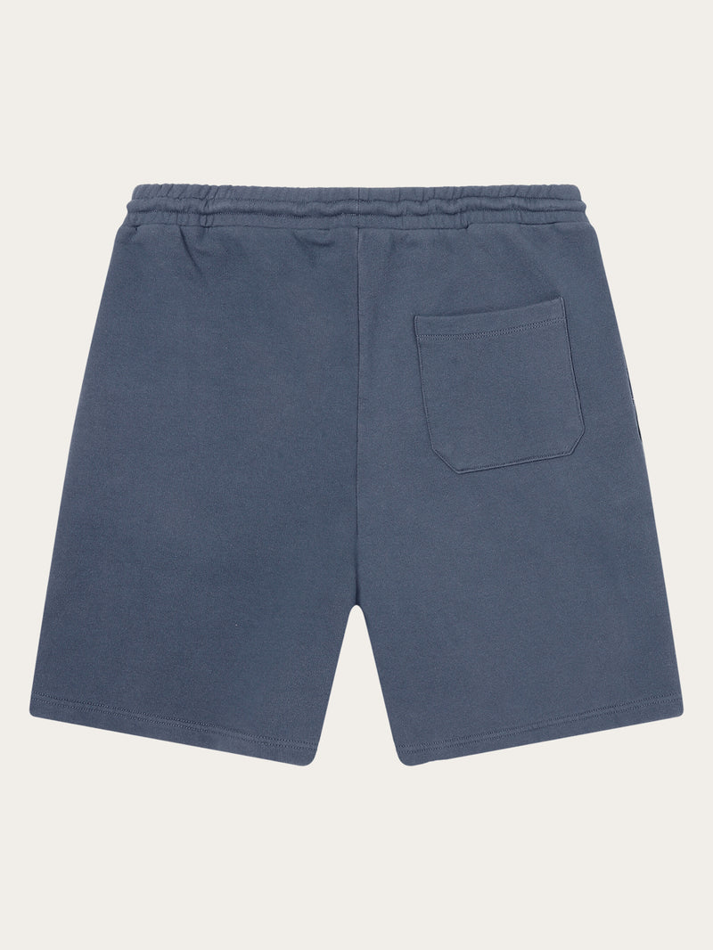 KnowledgeCotton Apparel - MEN Regenerative Organic Cotton Embroidery Shorts GOTS/Vegan Shorts 1226 Vintage Indigo