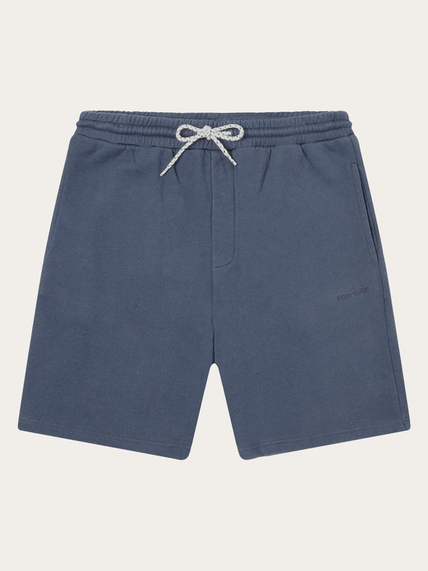 KnowledgeCotton Apparel - MEN Regenerative Organic Cotton Embroidery Shorts GOTS/Vegan Shorts 1226 Vintage Indigo