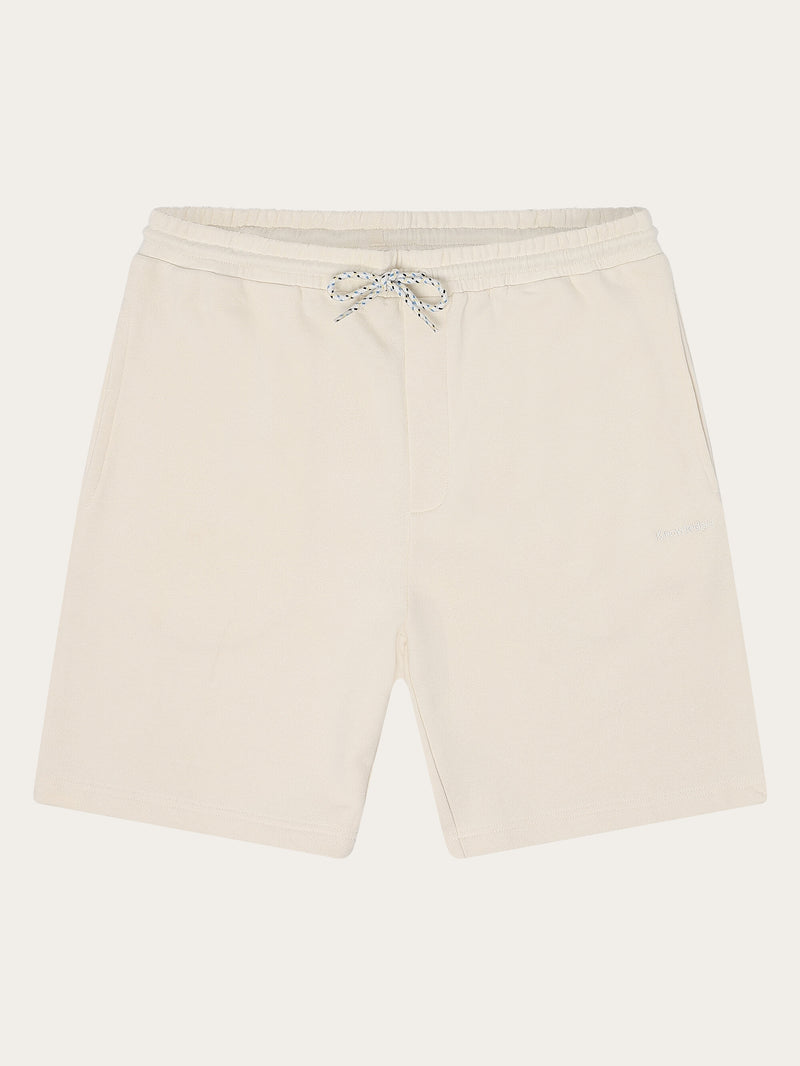 KnowledgeCotton Apparel - MEN Regenerative Organic Cotton Embroidery Shorts GOTS/Vegan Shorts 1387 Egret