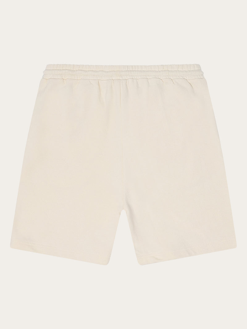 KnowledgeCotton Apparel - MEN Regenerative Organic Cotton Embroidery Shorts GOTS/Vegan Shorts 1387 Egret